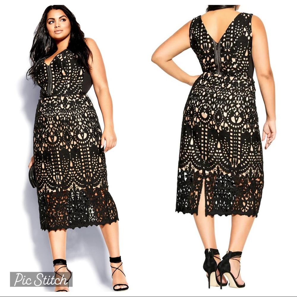 NEW City Chic All Class Lace Sheath Dress 20